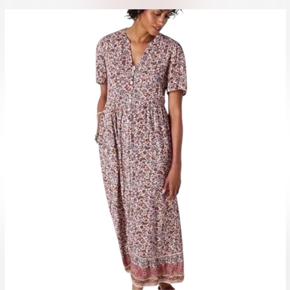 J. Jill Multicolor Floral Midi Dress